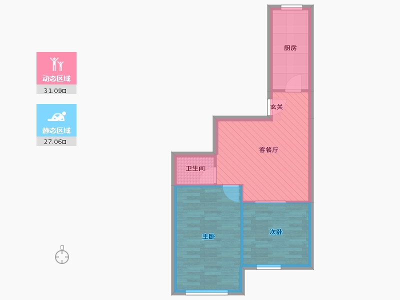 山东省-青岛市-馨苑小区-51.79-户型库-动静分区