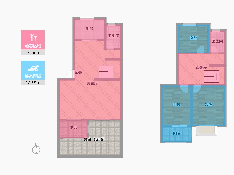 山东省-潍坊市-香邑城市花园-115.56-户型库-动静分区