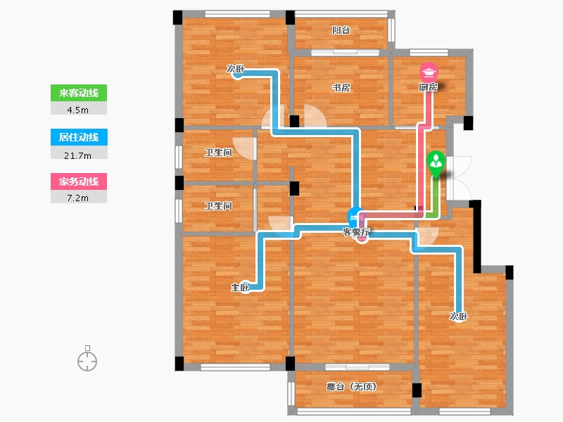 浙江省-杭州市-绿城天语山居1幢139m²-118.49-户型库-动静线