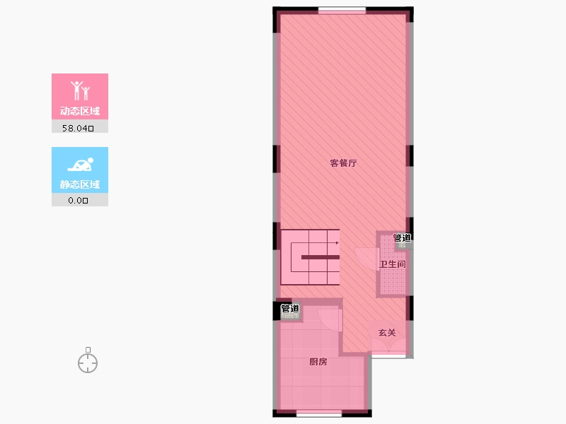 湖南省-长沙市-盈峰翠邸-52.98-户型库-动静分区