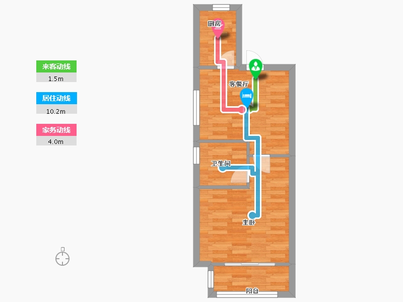 浙江省-杭州市-苕溪学府1号楼,2号楼,3号楼,5号楼47m²-37.60-户型库-动静线