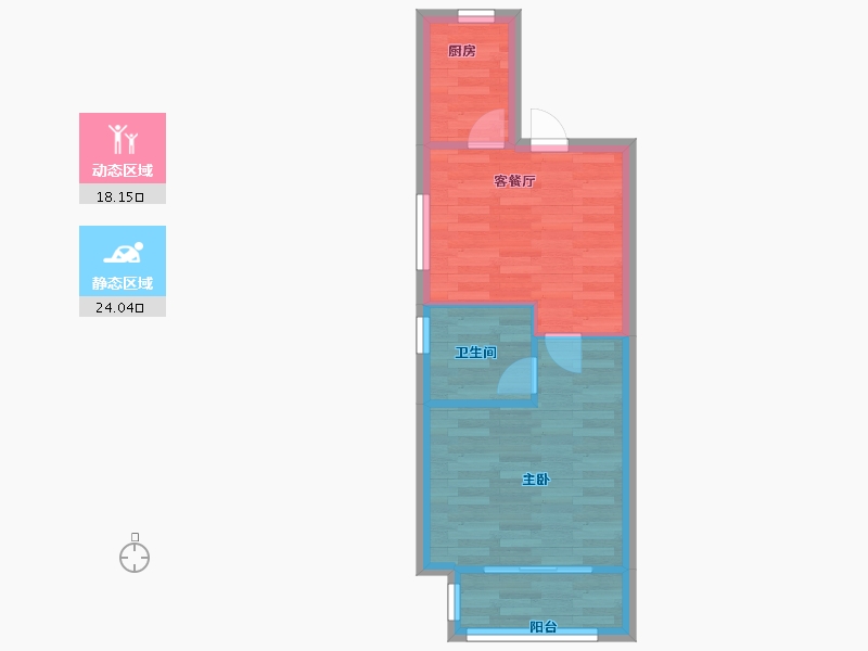 浙江省-杭州市-苕溪学府1号楼,2号楼,3号楼,5号楼47m²-37.60-户型库-动静分区