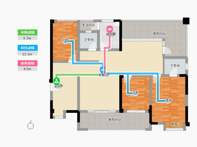 四川省-巴中市-恩阳首座-124.33-户型库-动静线