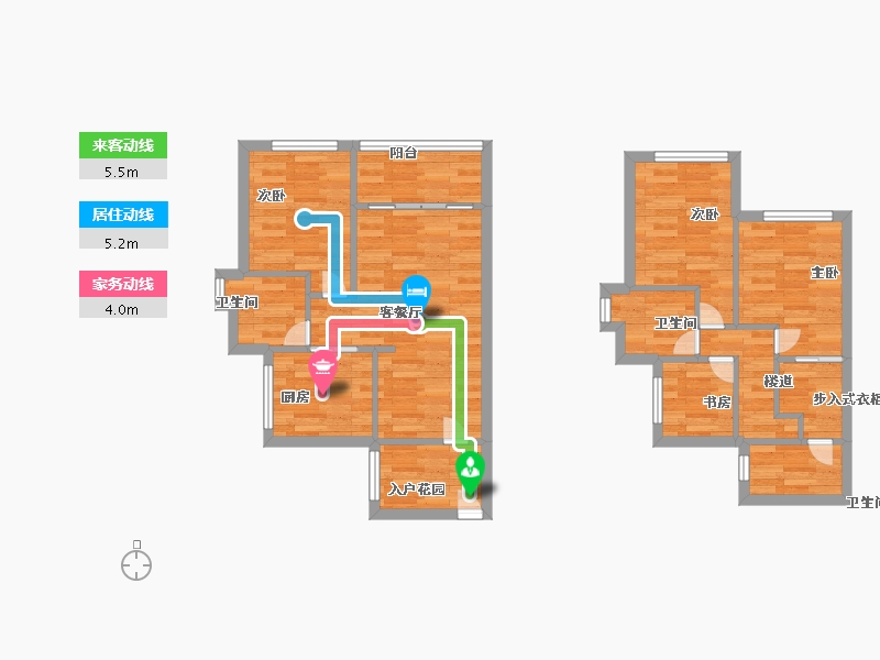 广东省-广州市-越秀东坡10栋97m²-75.60-户型库-动静线