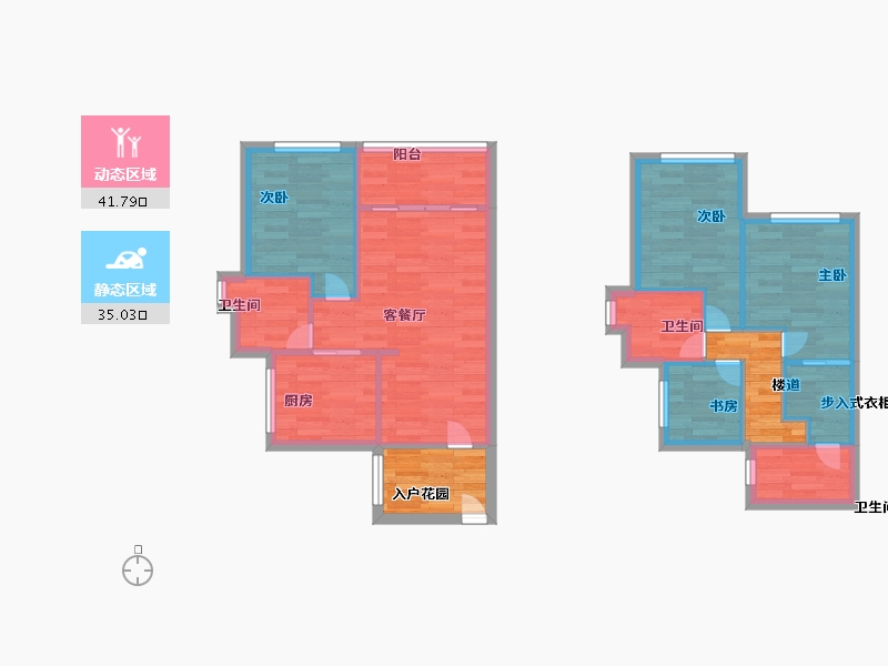 广东省-广州市-越秀东坡10栋97m²-75.60-户型库-动静分区