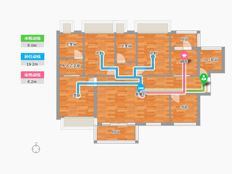 广东省-广州市-越秀东坡112m²-89.60-户型库-动静线