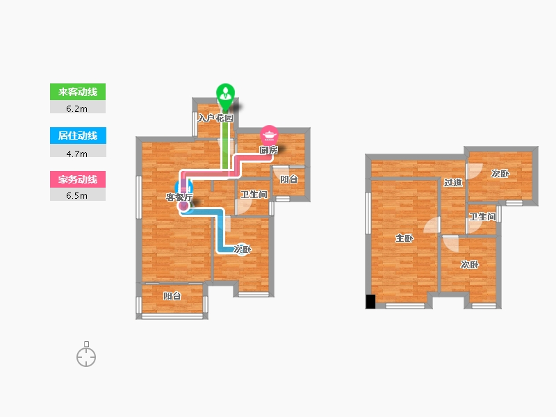 广东省-广州市-保利半岛9栋116m²-92.80-户型库-动静线