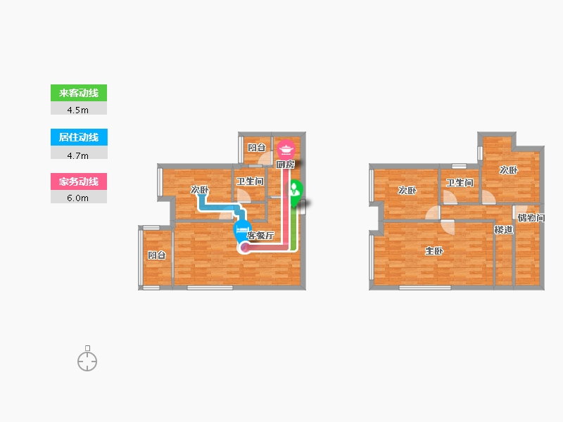 广东省-广州市-保利半岛9栋117m²-93.60-户型库-动静线