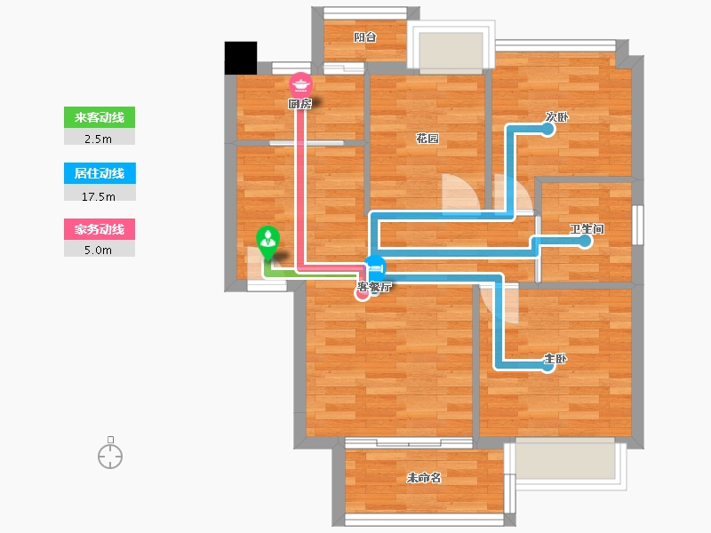 广东省-广州市-广晟圣淘沙1栋,3栋77m²-59.59-户型库-动静线