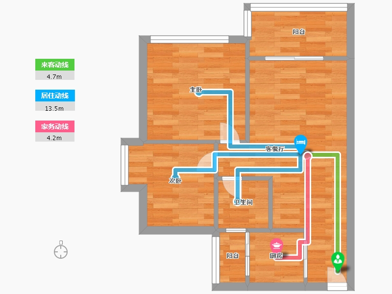 广东省-广州市-广晟圣淘沙1栋,3栋59m²-47.20-户型库-动静线