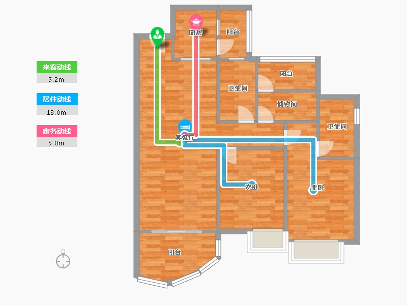 广东省-广州市-星河山海湾G24栋,G23栋,G25栋103m²-82.40-户型库-动静线