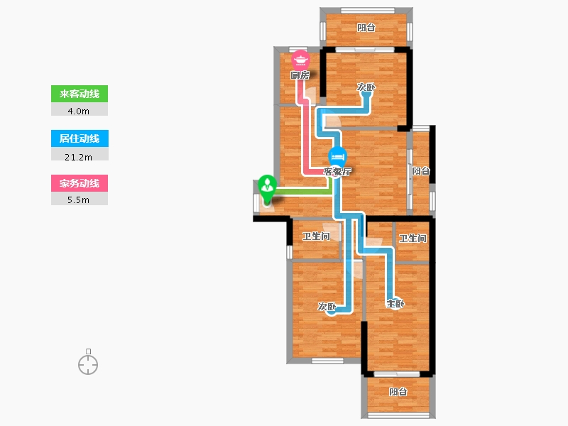 福建省-南平市-宏林世纪城-86.33-户型库-动静线