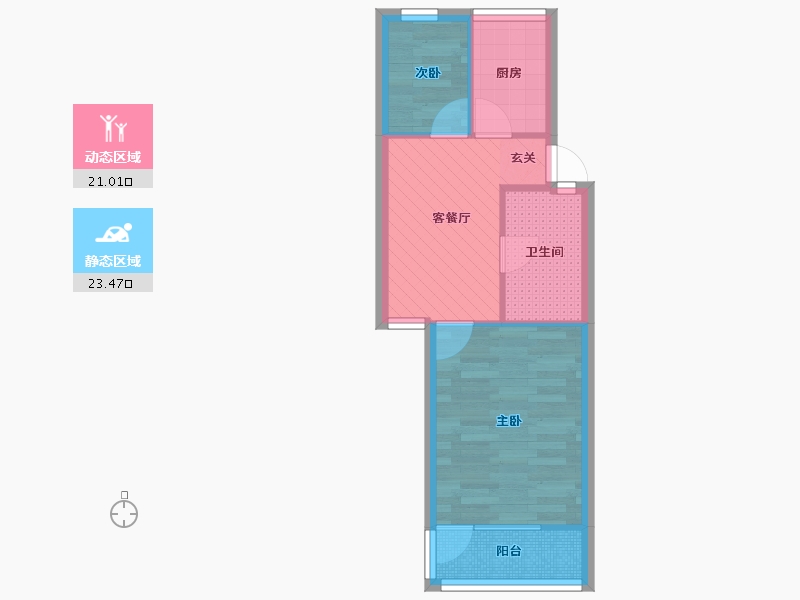 上海-上海市-莲安东路80弄小区-38.72-户型库-动静分区