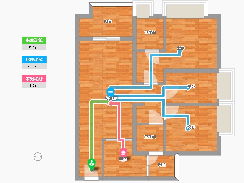 广东省-广州市-品秀星樾94m2-75.20-户型库-动静线