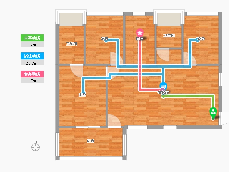 广东省-广州市-万科幸福誉A1397m2-78.40-户型库-动静线