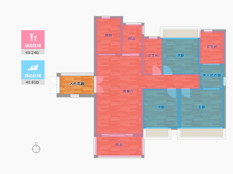 广东省-广州市-中交蓝色海湾140m²-104.73-户型库-动静分区