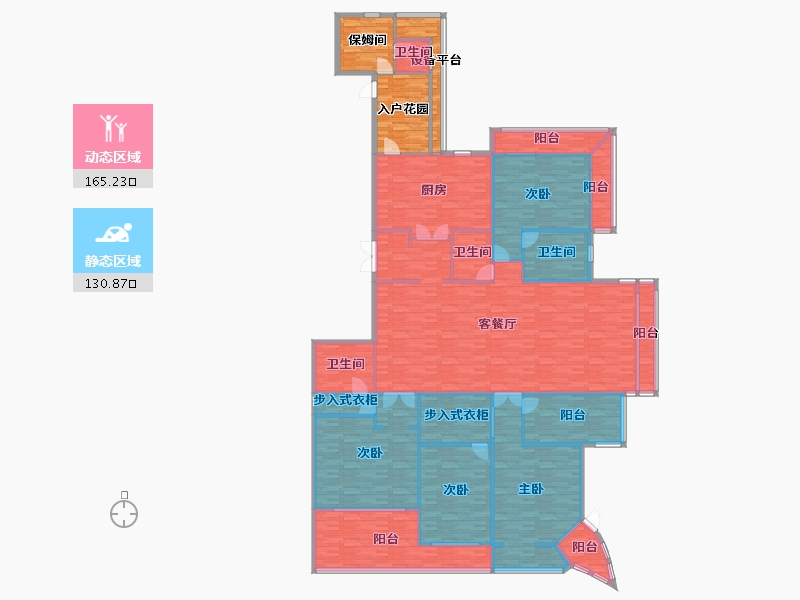 广东省-广州市-爱群荟景湾西塔372m²-297.60-户型库-动静分区