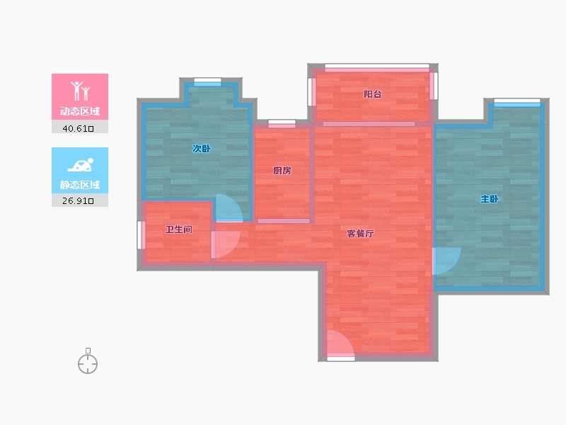 广东省-广州市-嘉兰轩79m²-60.53-户型库-动静分区