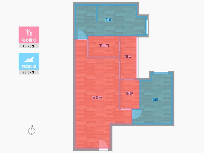 广东省-广州市-嘉兰轩87m²-66.71-户型库-动静分区