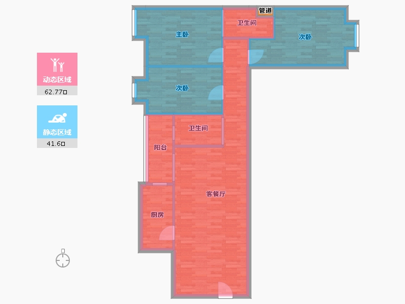 广东省-广州市-嘉兰轩125m²-94.60-户型库-动静分区