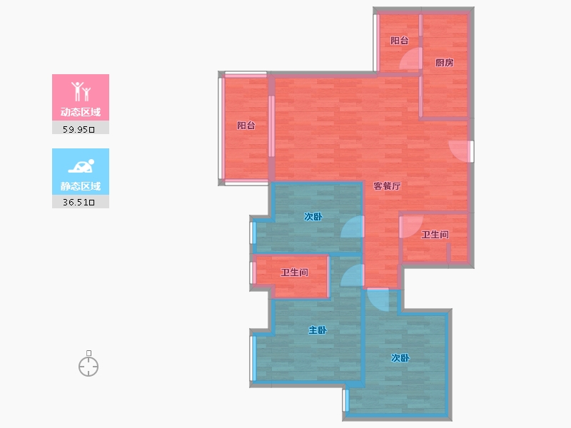 广东省-广州市-嘉兰轩110m²-86.29-户型库-动静分区