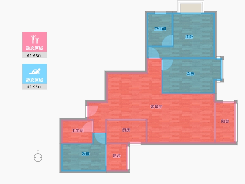 广东省-广州市-嘉兰轩117m²-93.60-户型库-动静分区