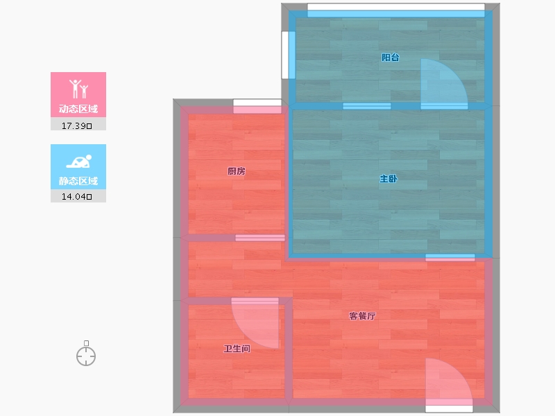 广东省-广州市-大洋江畔雅苑36m²-27.40-户型库-动静分区