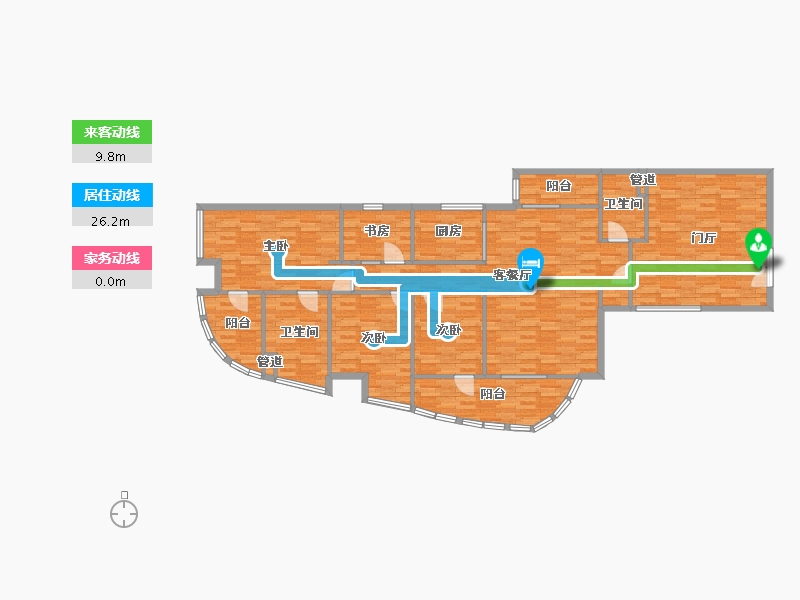 广东省-广州市-文德先生A栋188m²-150.40-户型库-动静线