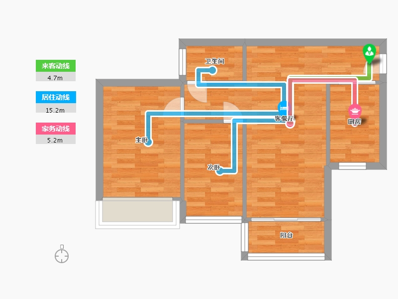 广东省-广州市-保利拾光年62m2-49.60-户型库-动静线