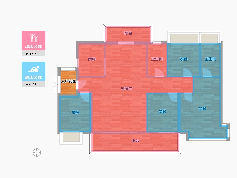 广东省-广州市-大壮名城120m2-96.00-户型库-动静分区