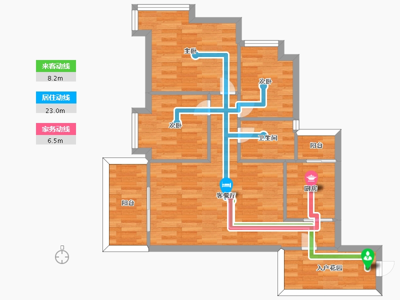 广东省-广州市-保利西悦湾M4栋85m2-67.99-户型库-动静线