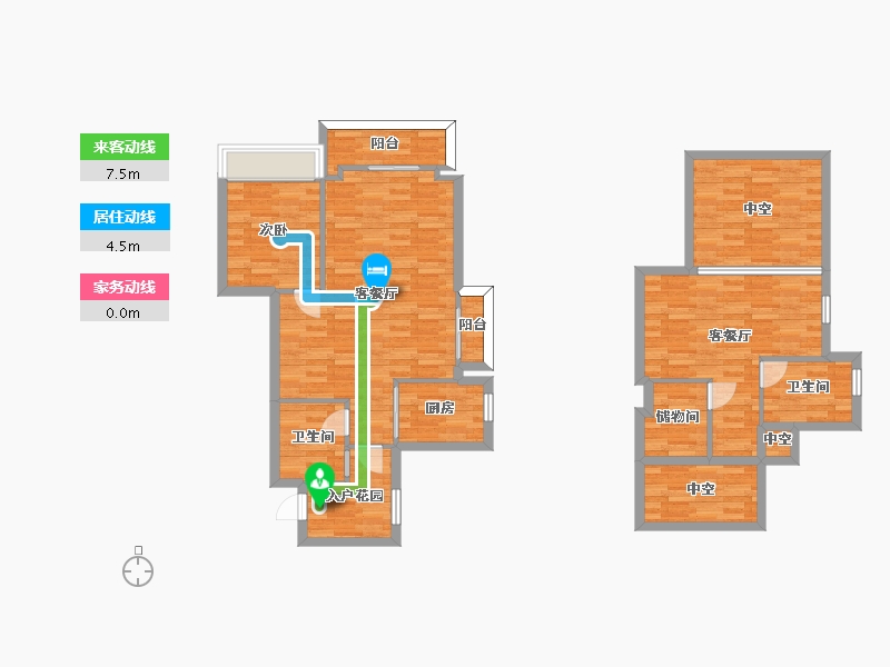 广东省-广州市-招商雍景湾7栋105m2-101.68-户型库-动静线