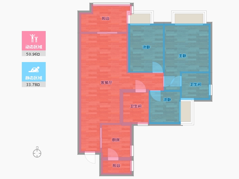 广东省-广州市-广州碧桂园-75.47-户型库-动静分区