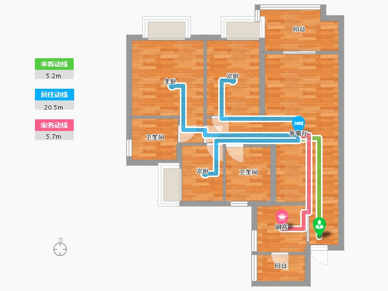 广东省-广州市-广州碧桂园-76.25-户型库-动静线