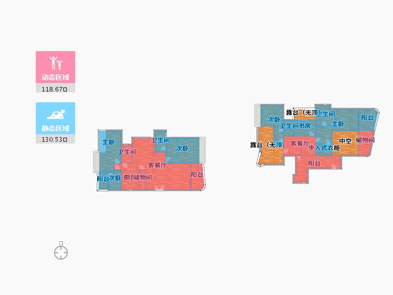 广东省-广州市-鹅潭湾3,4,5,6,7,8,9栋283m2-265.06-户型库-动静分区