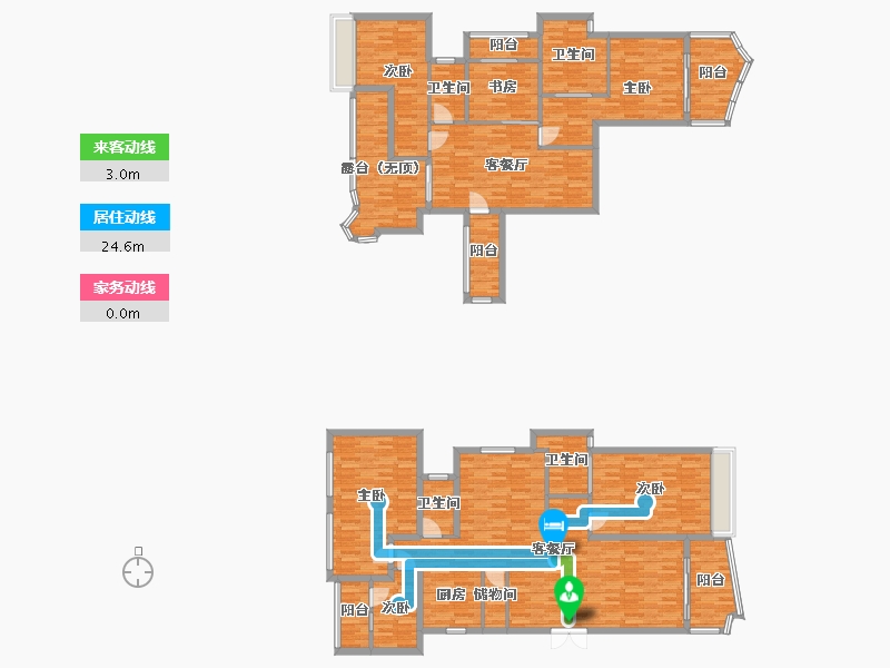 广东省-广州市-鹅潭湾280m2-224.00-户型库-动静线