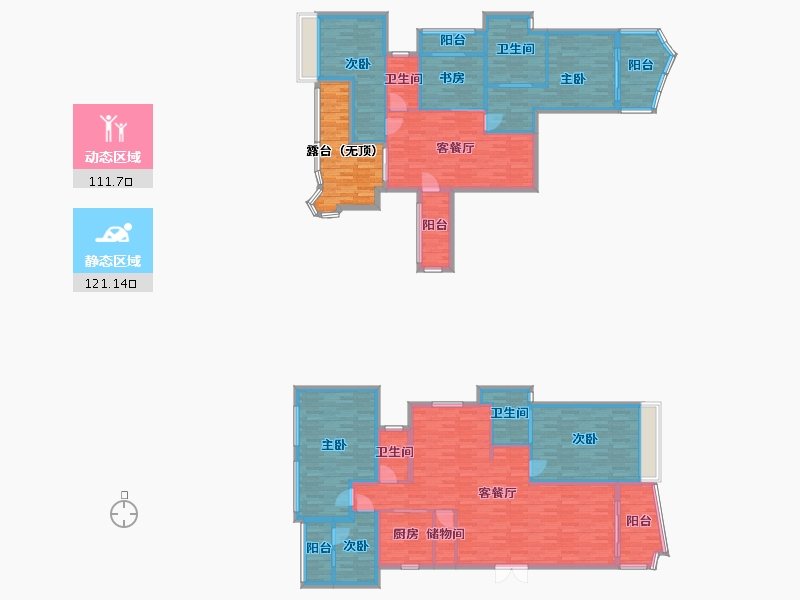 广东省-广州市-鹅潭湾280m2-224.00-户型库-动静分区