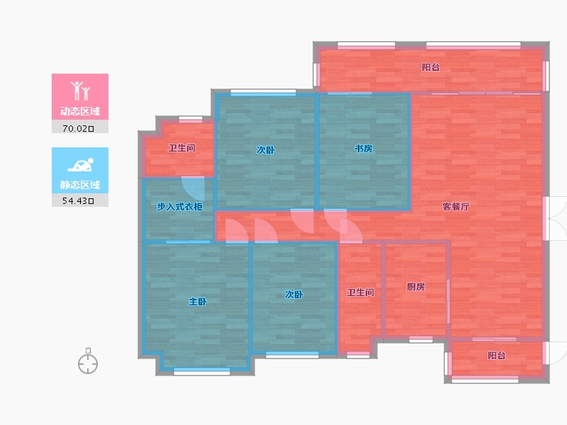 广东省-广州市-葛洲坝广州紫郡府9号143m2-114.40-户型库-动静分区