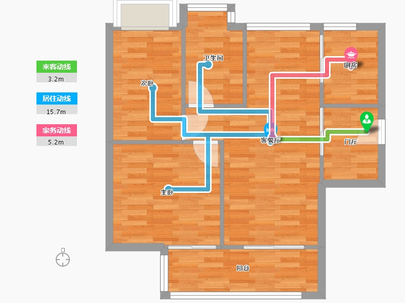 广东省-广州市-融穗华府4栋75m2-59.99-户型库-动静线