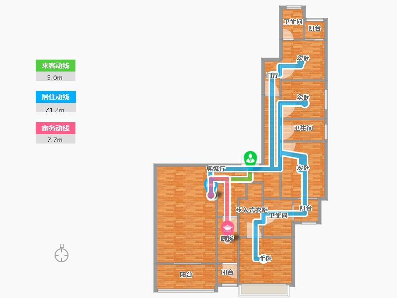 广东省-广州市-西关海12栋215m2-172.00-户型库-动静线