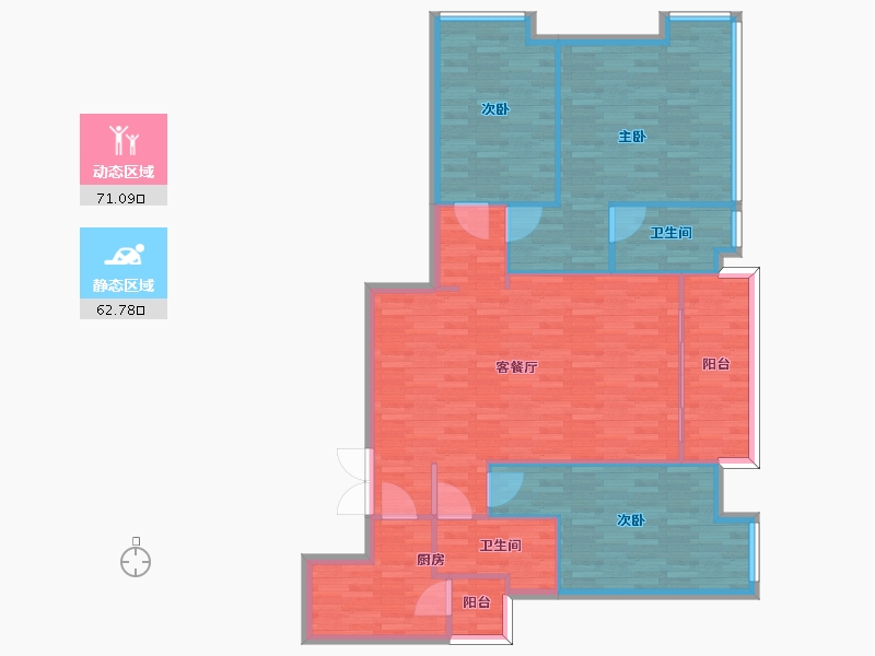 广东省-广州市-西关海14栋154m2-123.20-户型库-动静分区