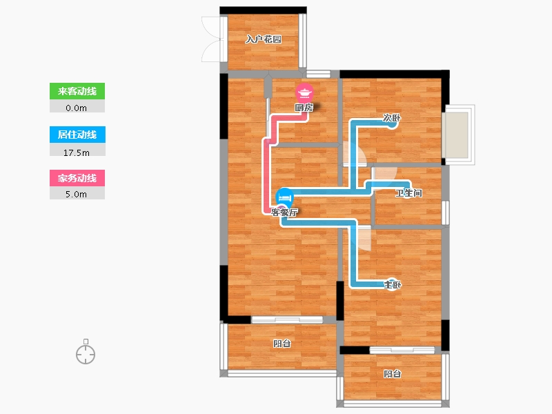 广东省-广州市-新世界凯粤湾C7栋89m2-71.21-户型库-动静线