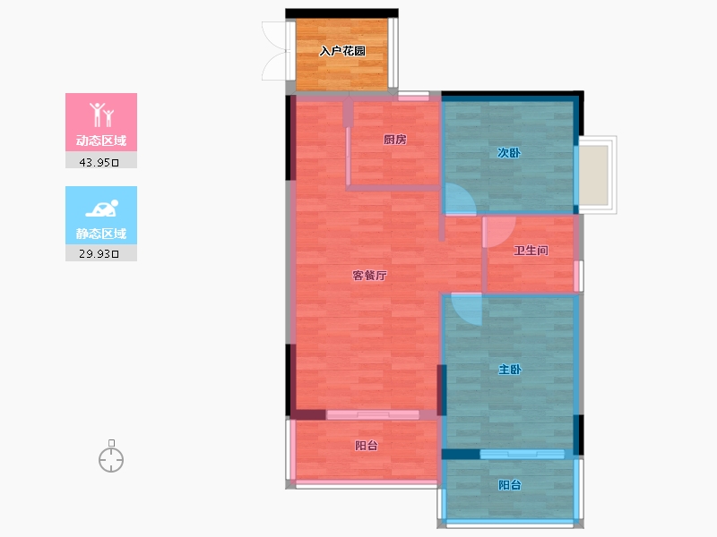 广东省-广州市-新世界凯粤湾C7栋89m2-71.21-户型库-动静分区