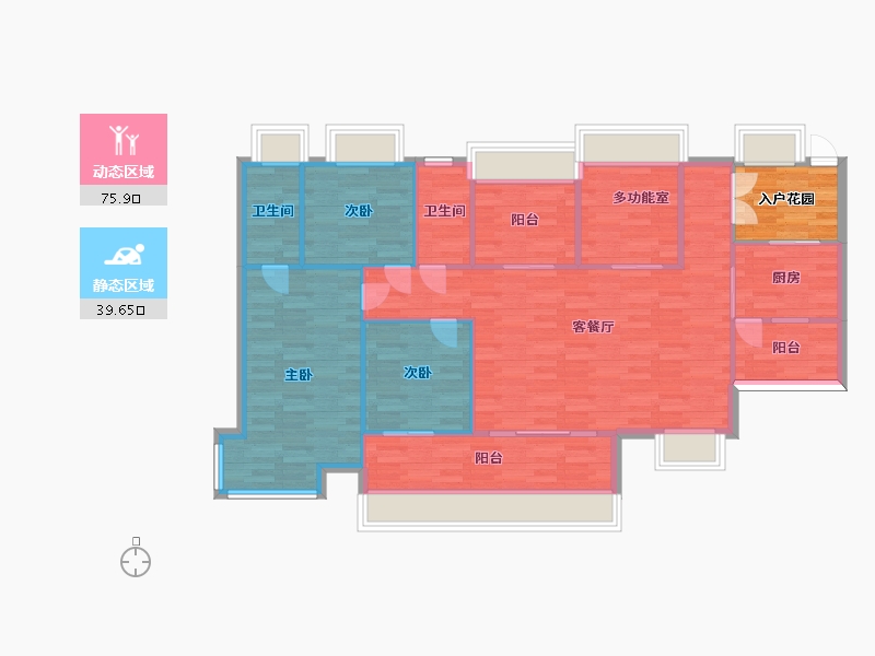 广东省-广州市-悦江上品苑B04栋139m2-111.20-户型库-动静分区