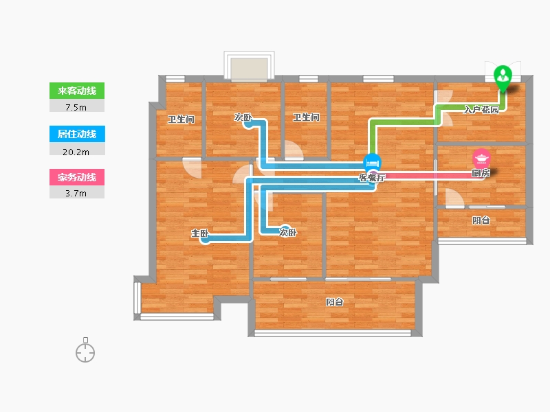 广东省-广州市-悦江上品苑115m2-92.00-户型库-动静线