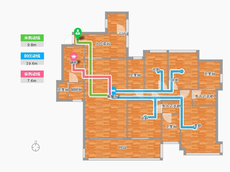 广东省-广州市-珠光御景壹號A7栋231m2-184.81-户型库-动静线