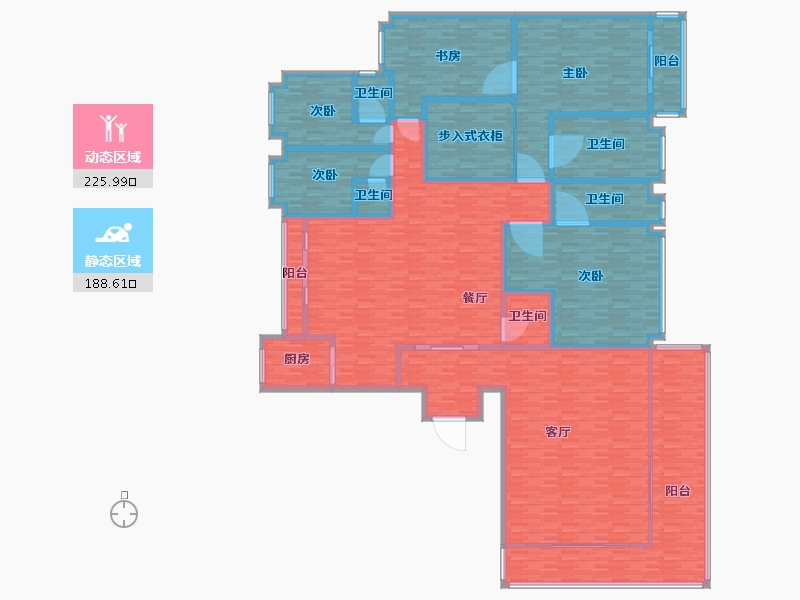 广东省-广州市-珠光御景壹號B11栋478m2-382.40-户型库-动静分区