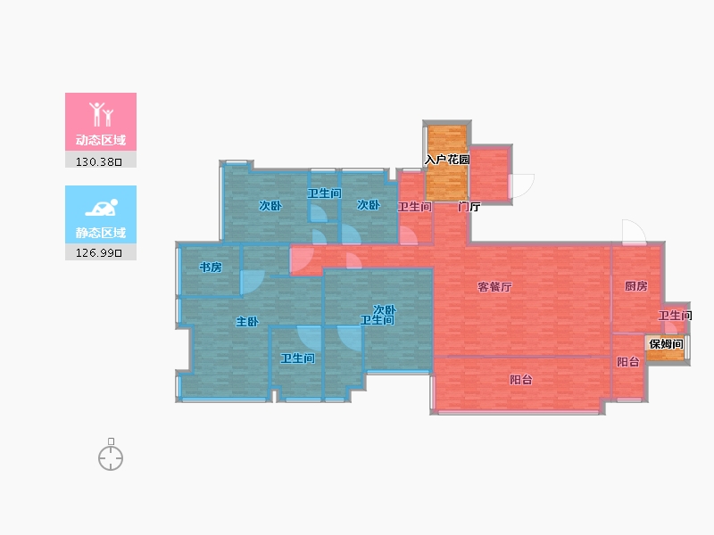 广东省-广州市-珠光御景壹號A7栋315m2-252.00-户型库-动静分区