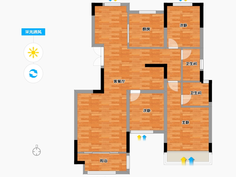 河南省-郑州市-正商智慧城-99.65-户型库-采光通风