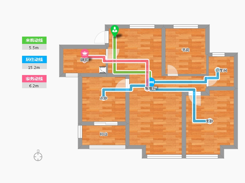 河北省-衡水市-悦湖庄园-66.70-户型库-动静线